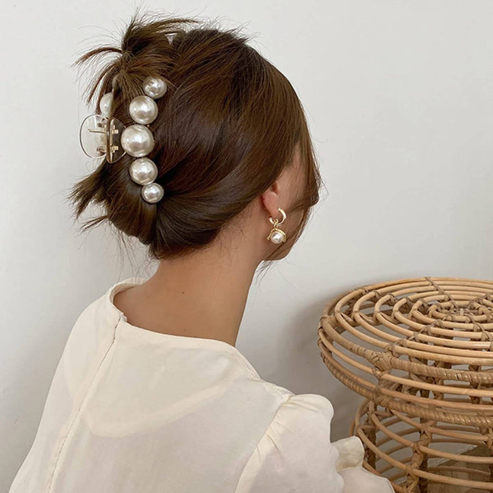 Elegante Perlen-Haarklammern 4er-Set