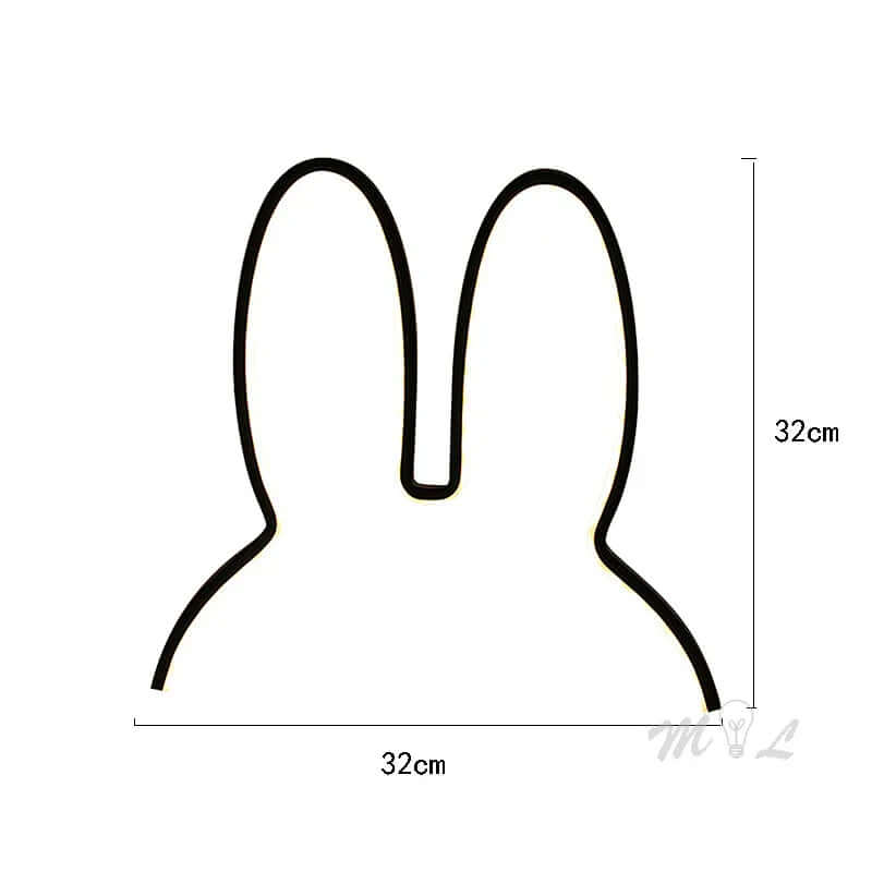 LED Nachtlicht Hase, USB Wiederaufladbar