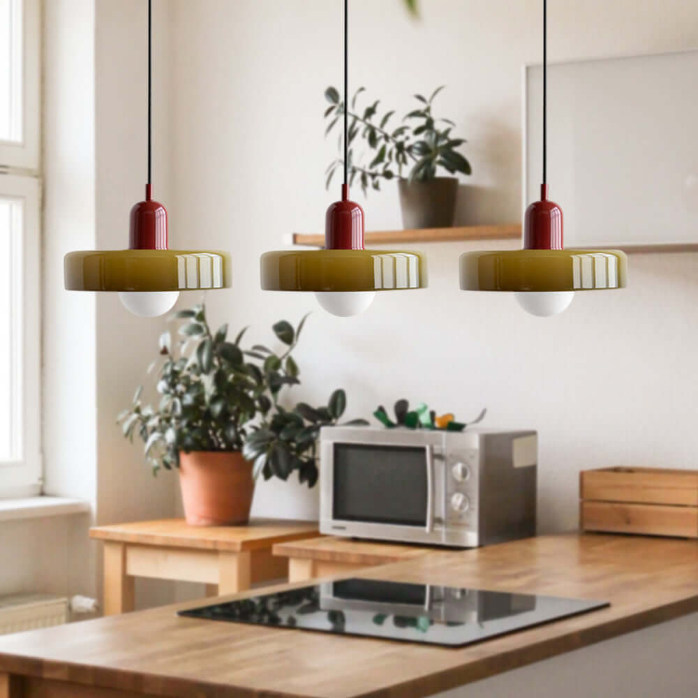 3-köpfige Bauhaus Pendelleuchte