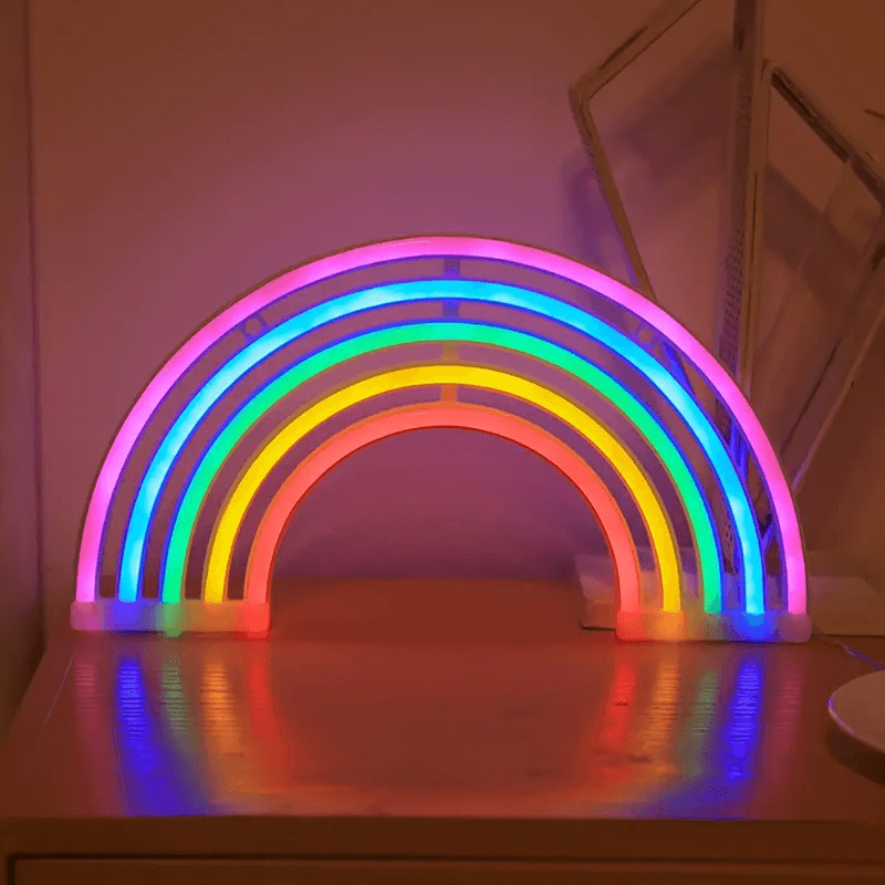 Lampe d'ambiance LED décorative veilleuse arc-en-ciel