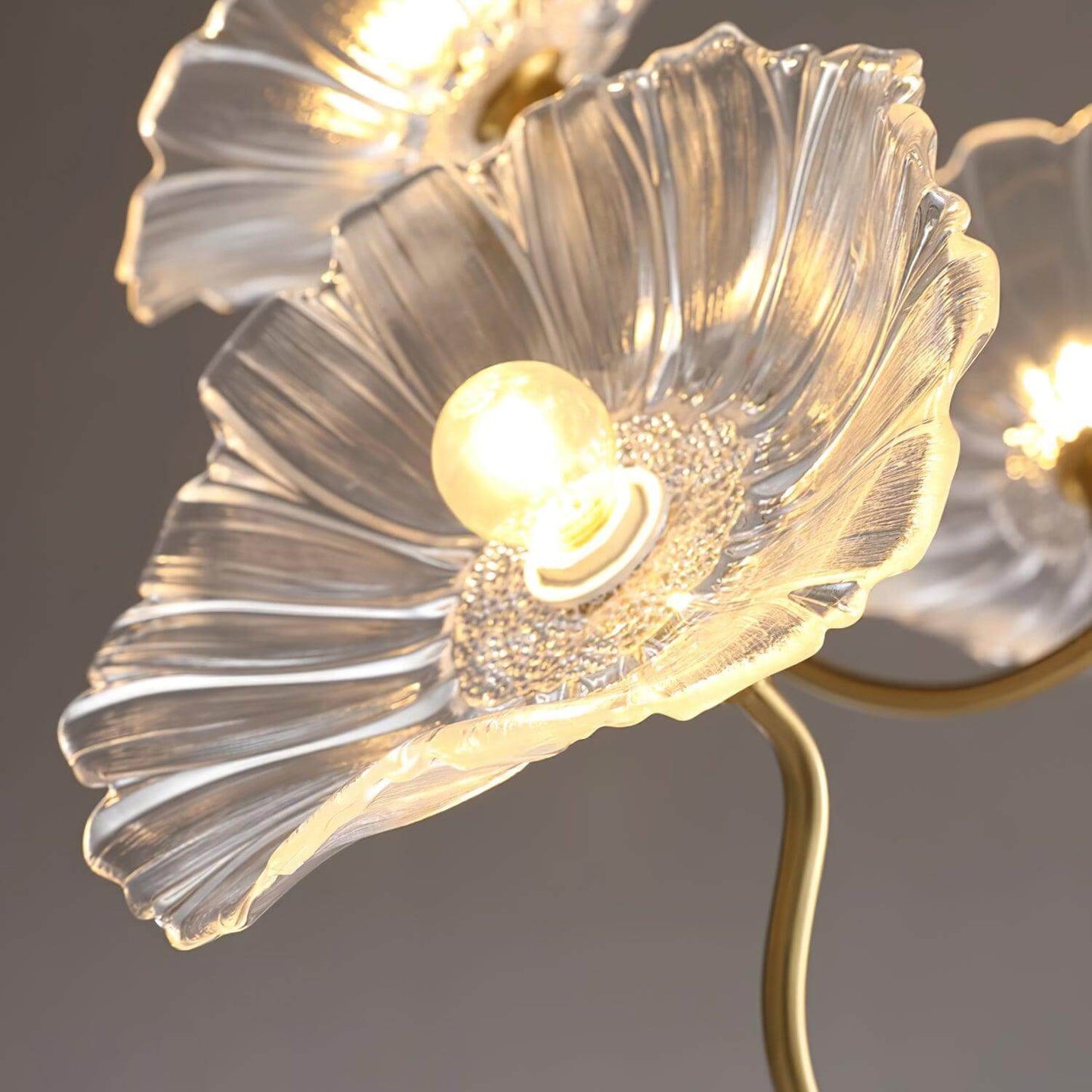 Blumen Kronleuchter Milchglas