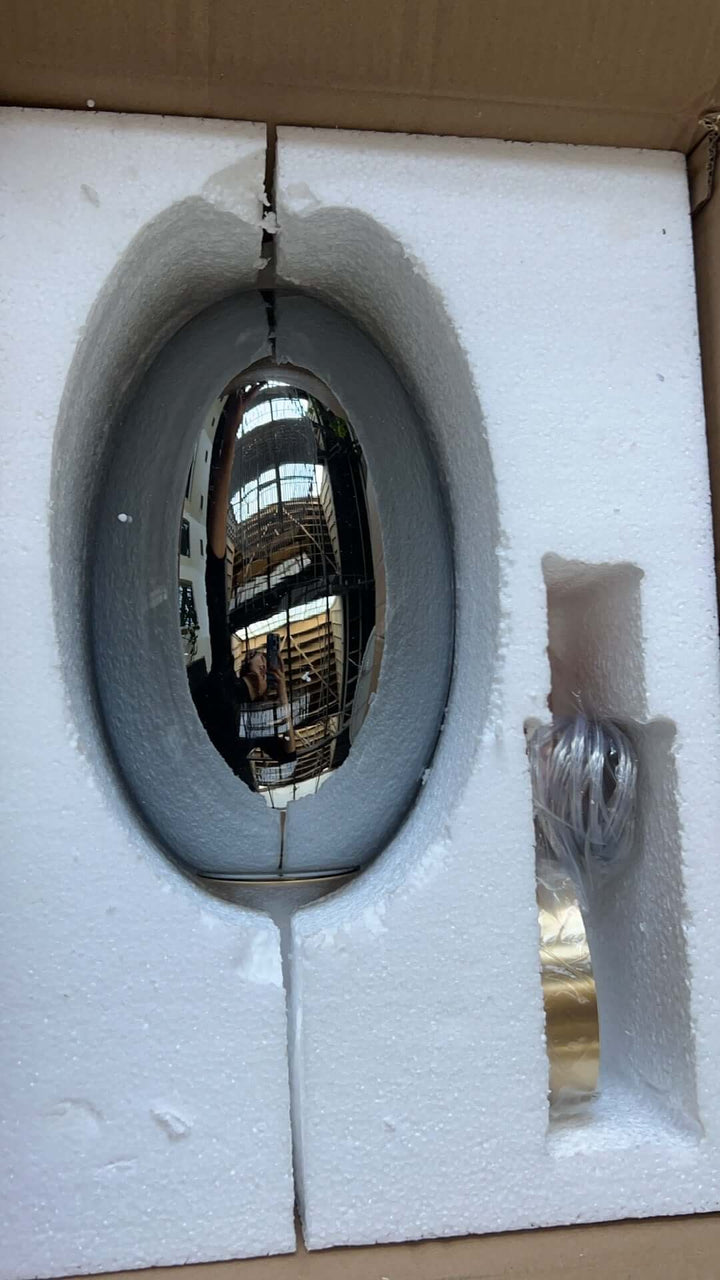 Suspension moderne en verre ciel étoilé gris