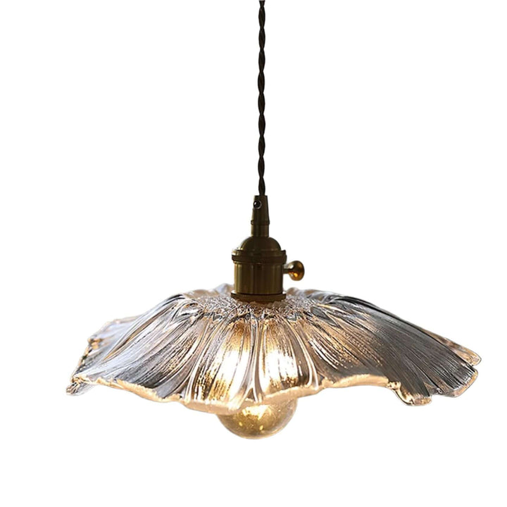 Suspension en verre fleur 28cm