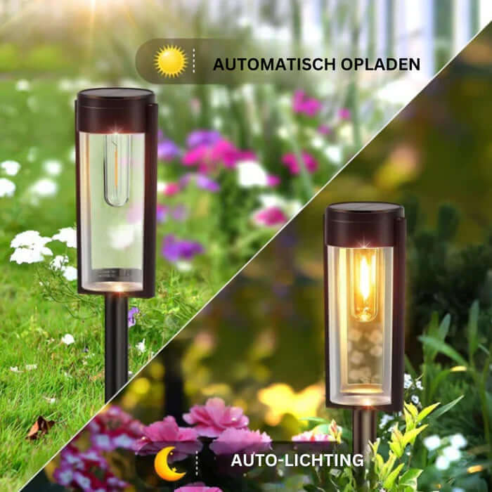 Solar Wegbeleuchtung Außen Garten, 6er Set LED