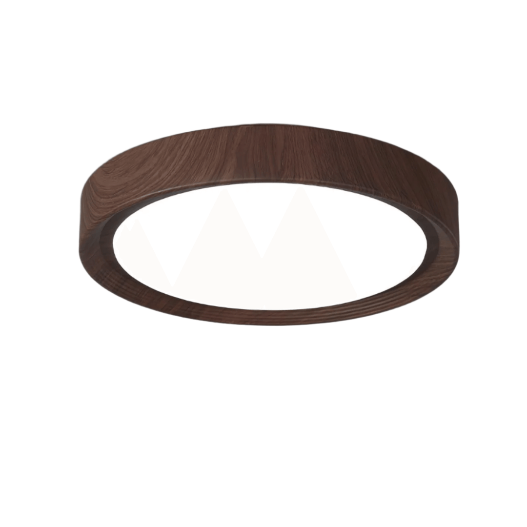 Plafonnier LED aspect bois moderne rond