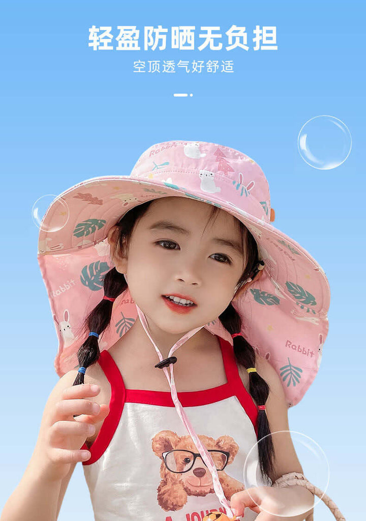 Sonnenhut Kinder Anti-UV mit Pfeife - Schutz für Sommertage