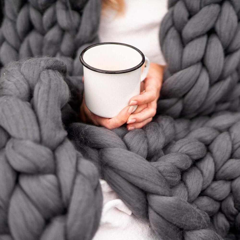 Chunky XL Garn 1000g - DIY Decke stricken