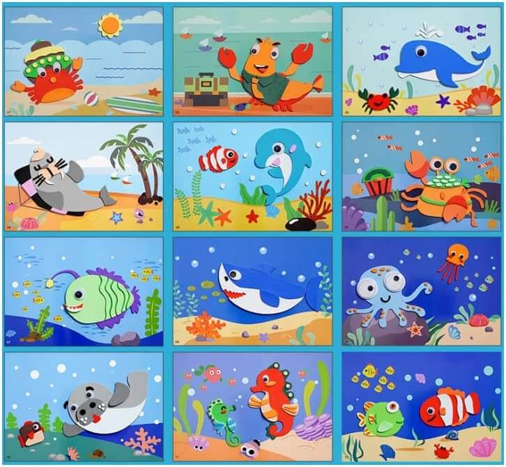3D Schaumstoff-Sticker Puzzle - Kreativ-Set