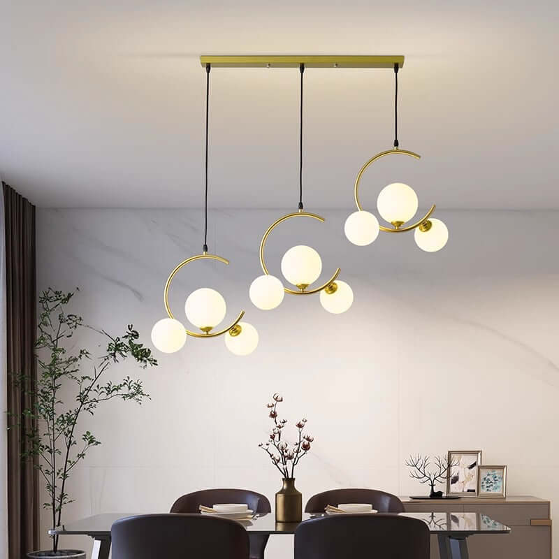 Suspension LED moderne, dimmable, 3 têtes lumineuses