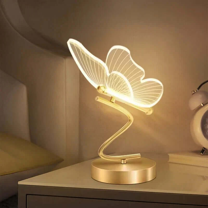 Lampe de table LED design moderne papillon