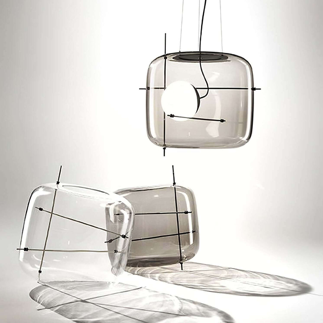 Suspension moderne en verre Ø 30cm