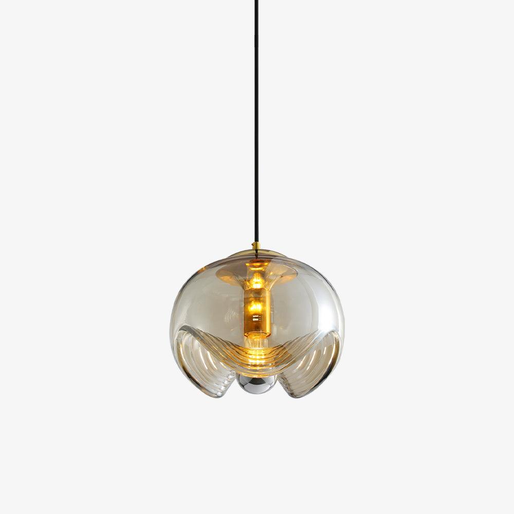 Suspension moderne en forme de vague - luminaire en verre