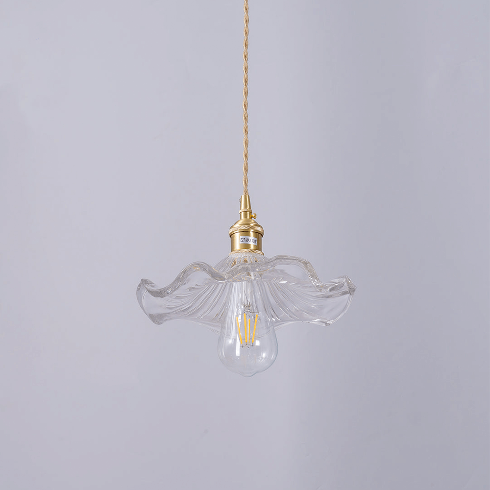 Suspension fleur en verre LED
