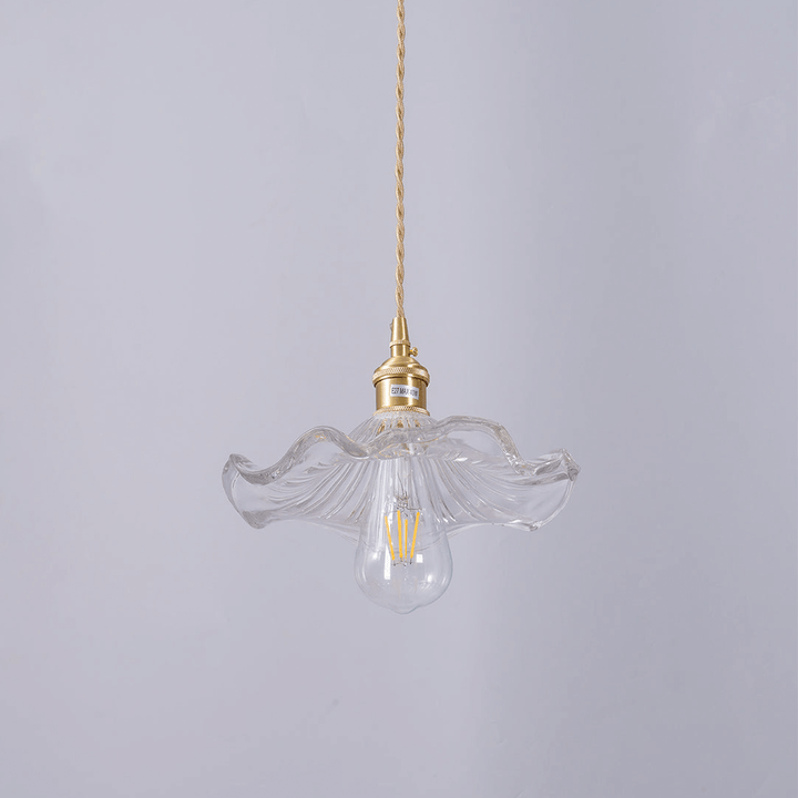 Suspension fleur en verre LED