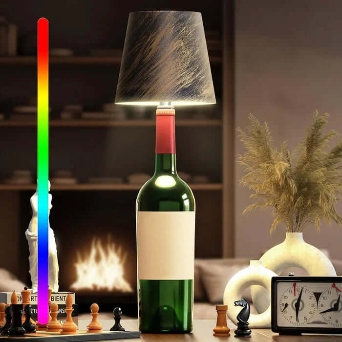 Lampe de table LED à intensité variable, lampe tactile à piles, 3 couleurs de lumière