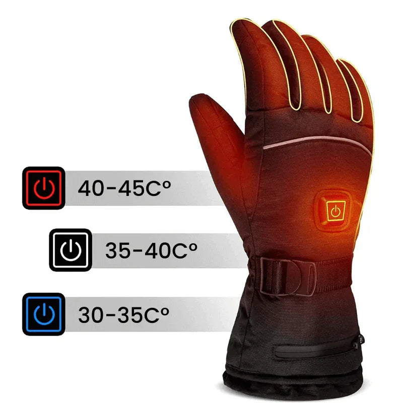 Gants chauffants électriques imperméables