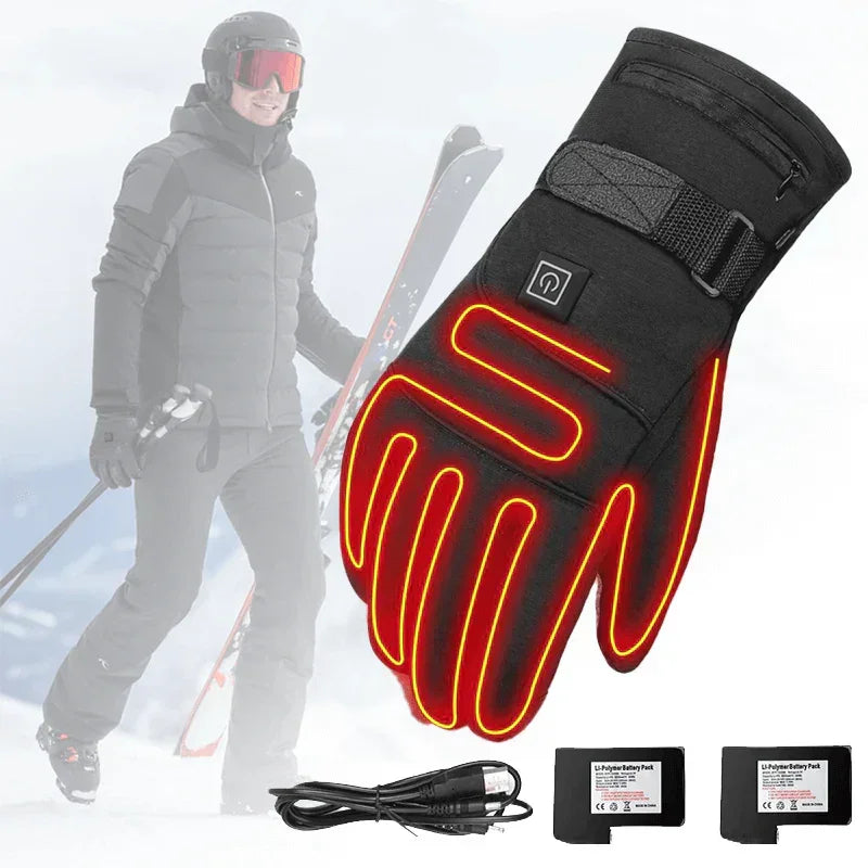 Gants chauffants électriques imperméables