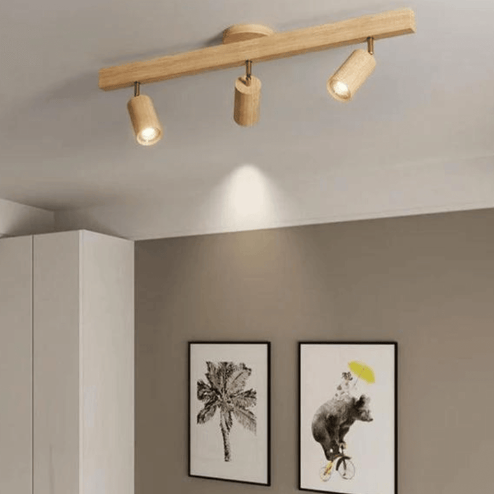 Spot de plafond orientable en bois EcoLux