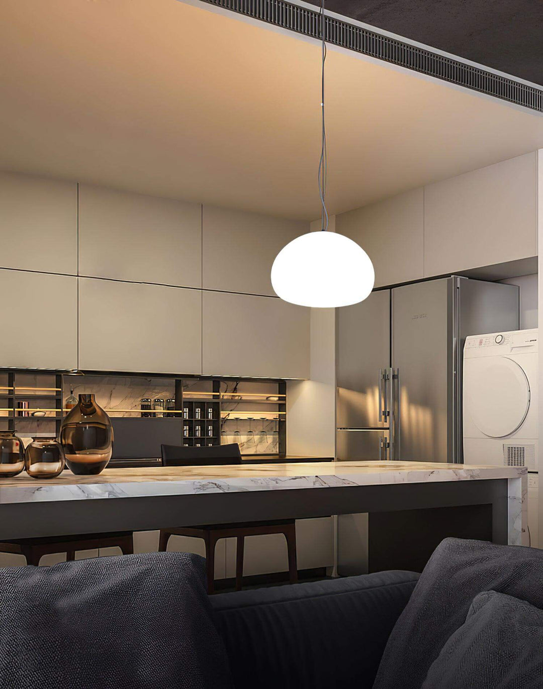 Suspension moderne en verre