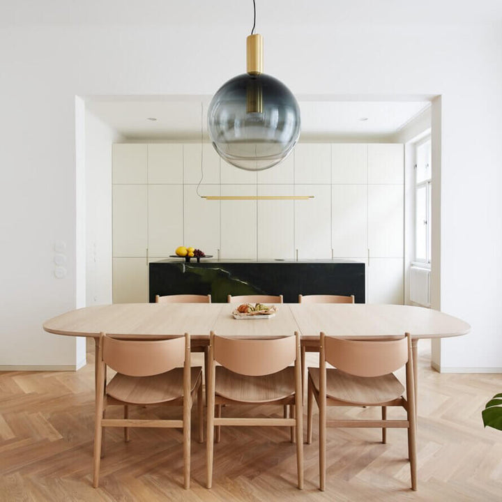 Suspension élégante en verre et métal