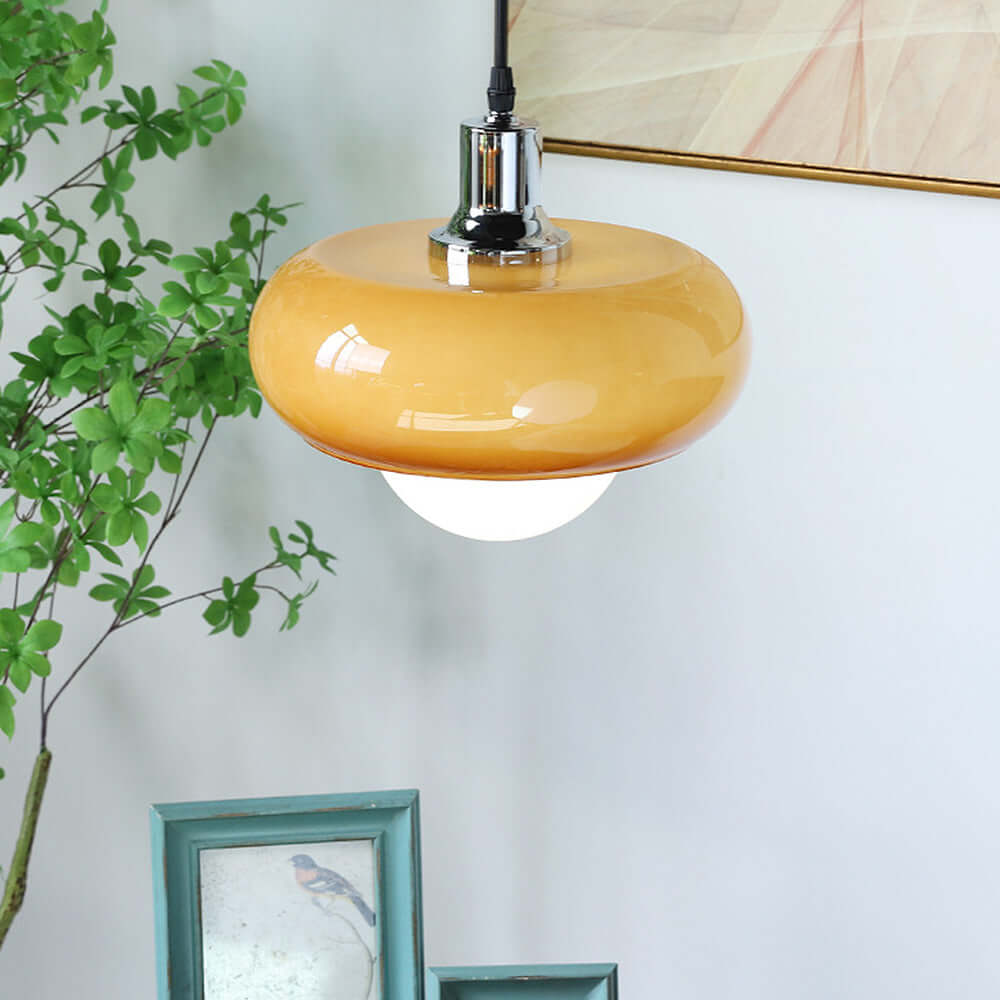 Kaffee Glas Pendelleuchte Bauhaus Stil