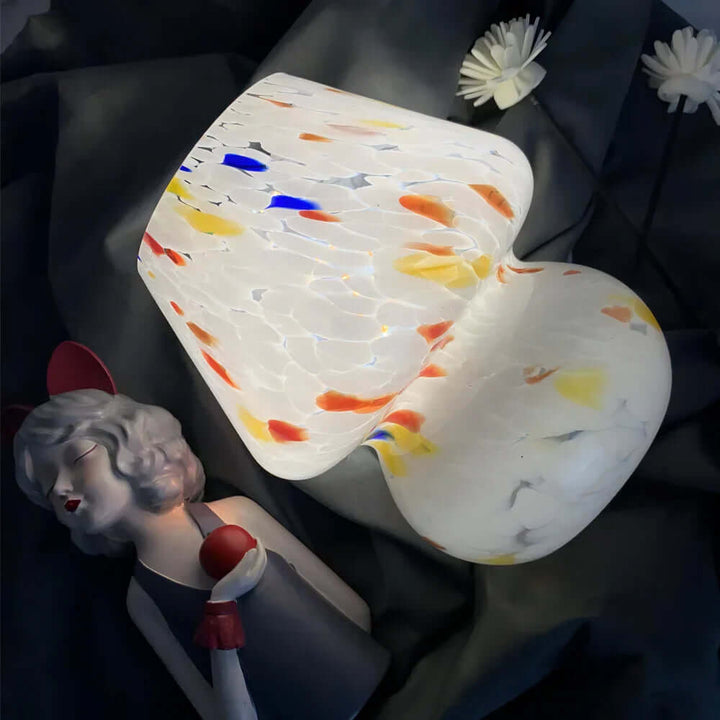 Dekorative Pilzlampe aus Glas