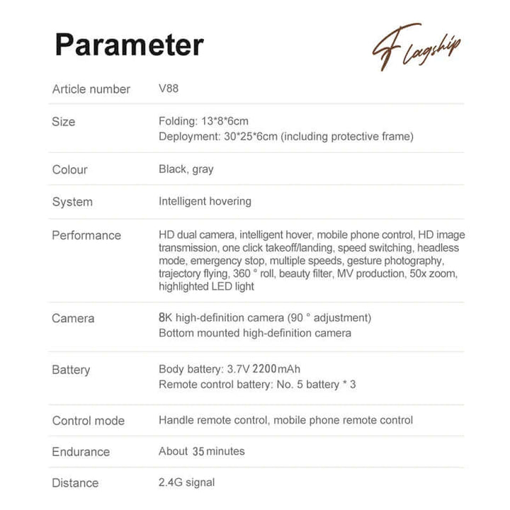 Mini drone avec caméra HD 8K et GPS pour la photographie aérienne