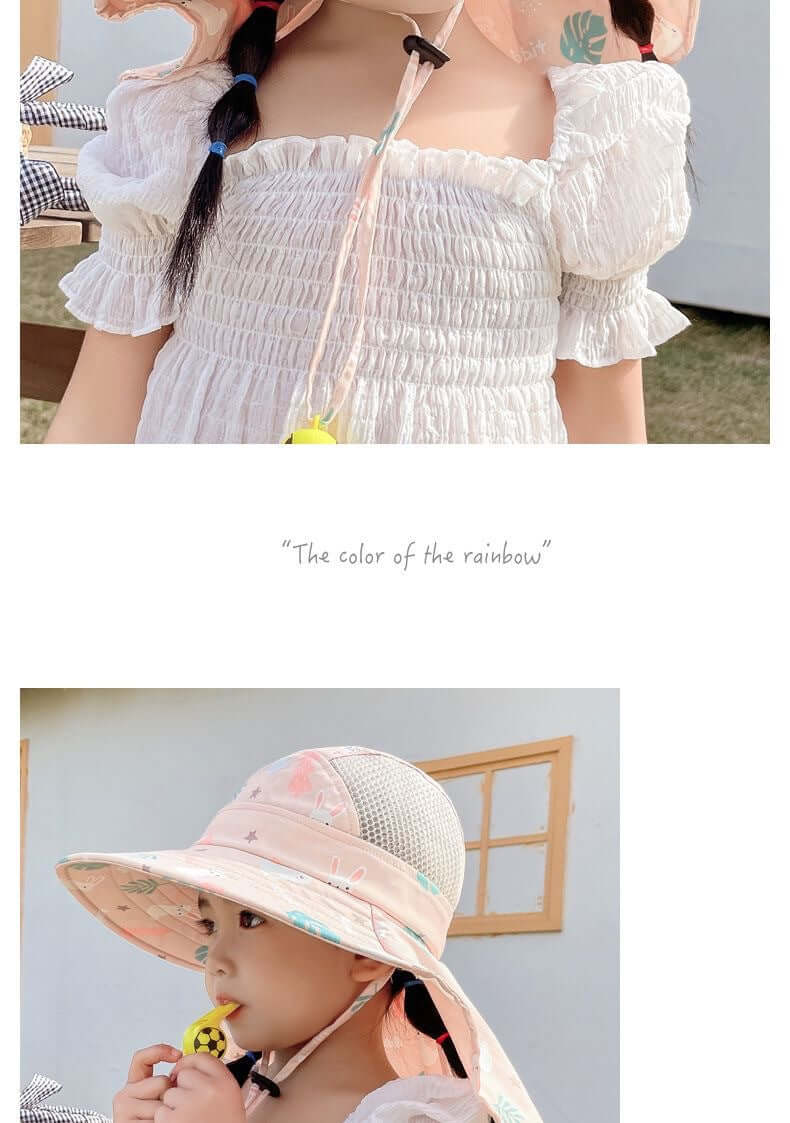 Sonnenhut Kinder Anti-UV mit Pfeife - Schutz für Sommertage