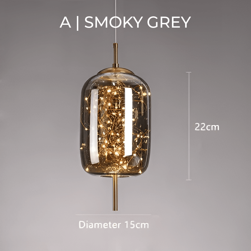 Élégante suspension en verre marron