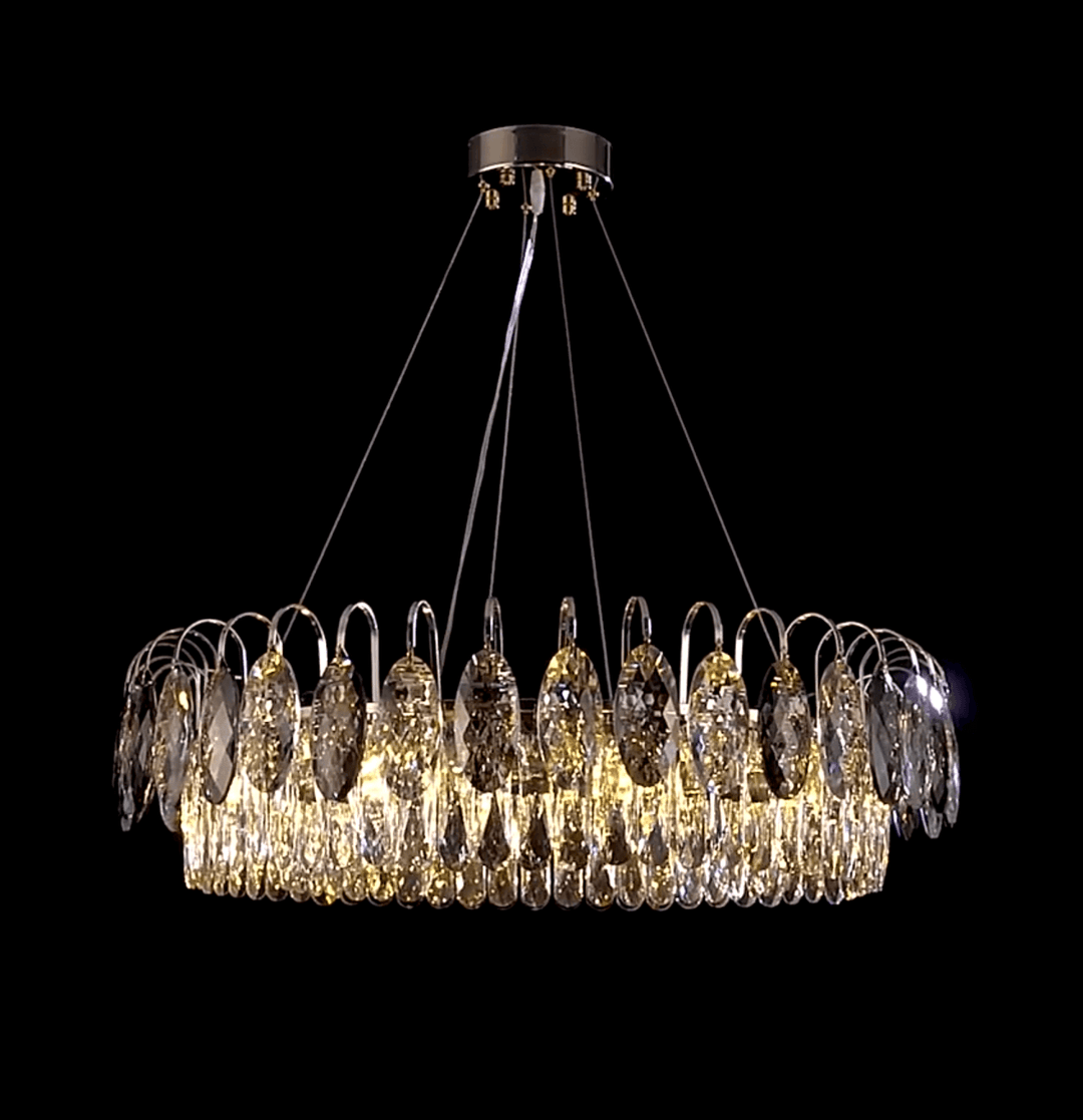 Lustre luxueux en cristal K9, à intensité variable