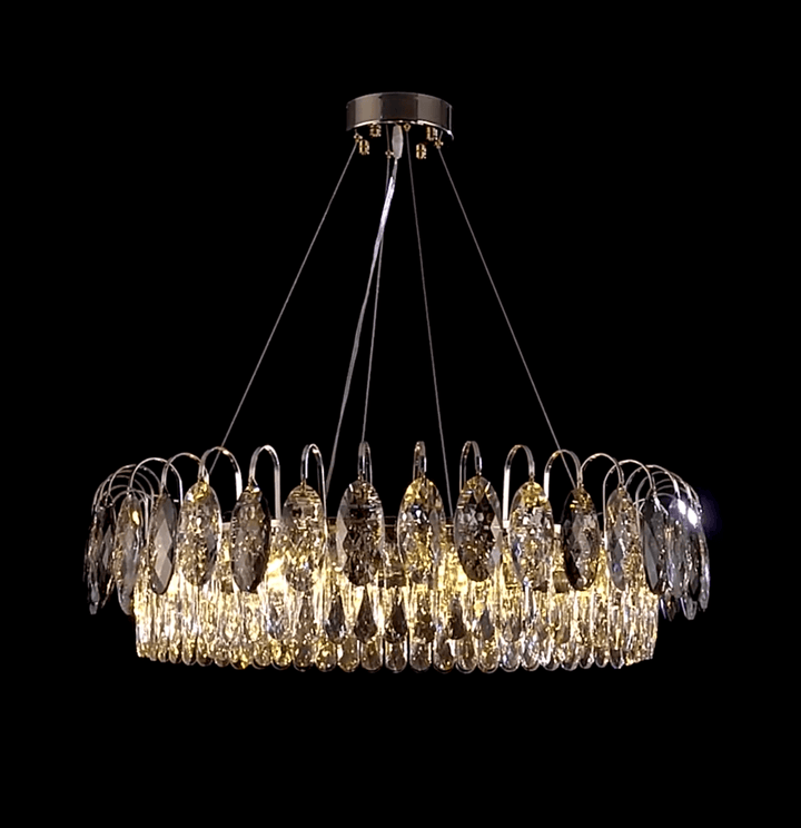 Lustre luxueux en cristal K9, à intensité variable