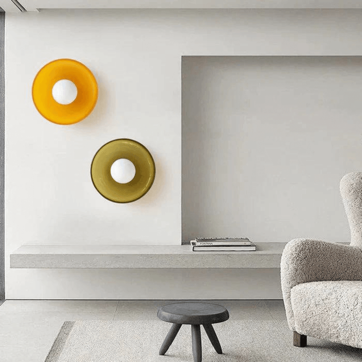 Runde LED Deckenleuchte Modern Glas Lampe