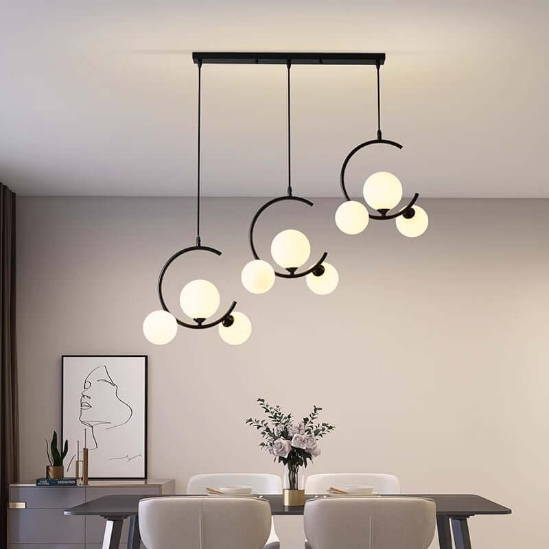 Suspension LED moderne, dimmable, 3 têtes lumineuses