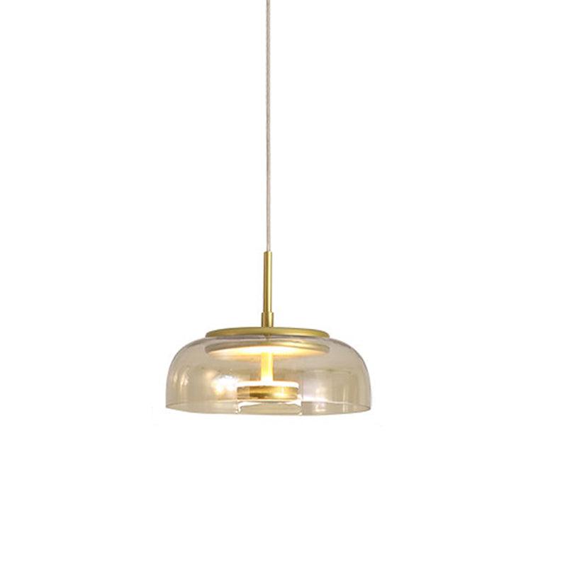 Moderne Pendelleuchte - Messing & Glas