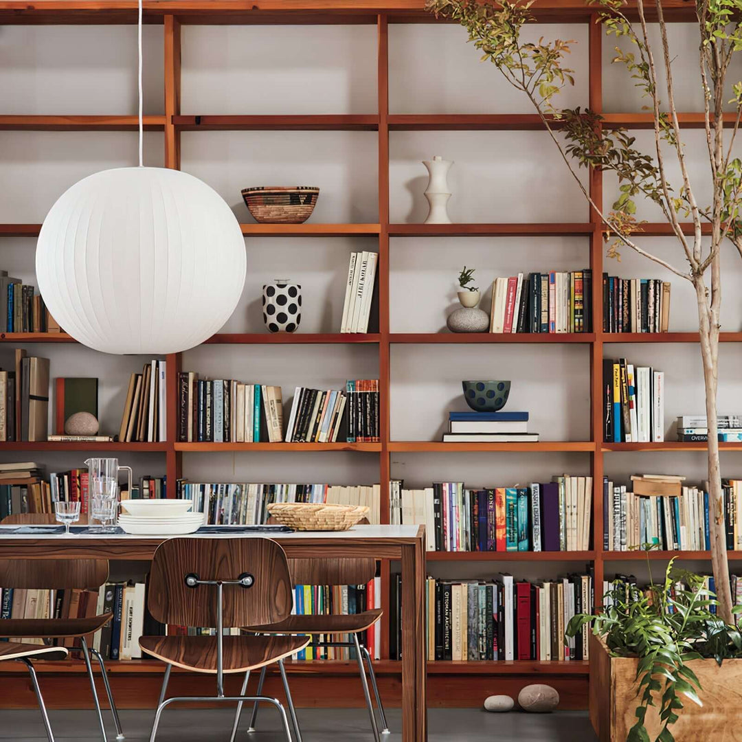 Lampe suspendue moderne blanche - soie et acier