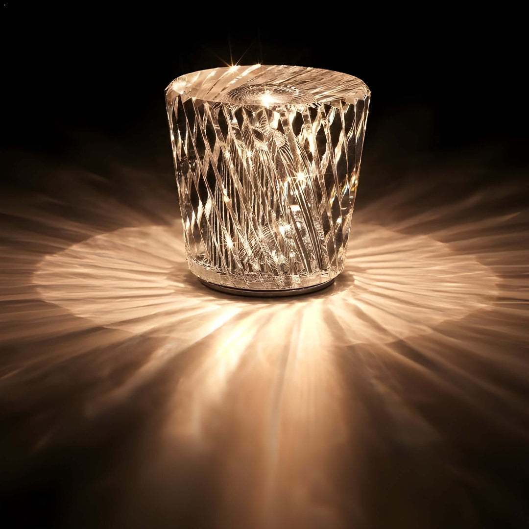 Lampe de table LED en cristal diamant