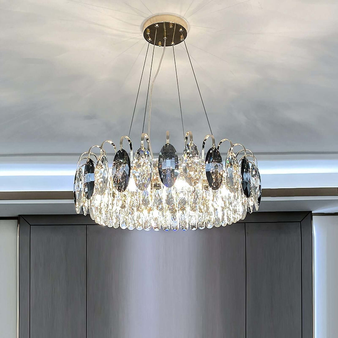 Lustre luxueux en cristal K9, à intensité variable