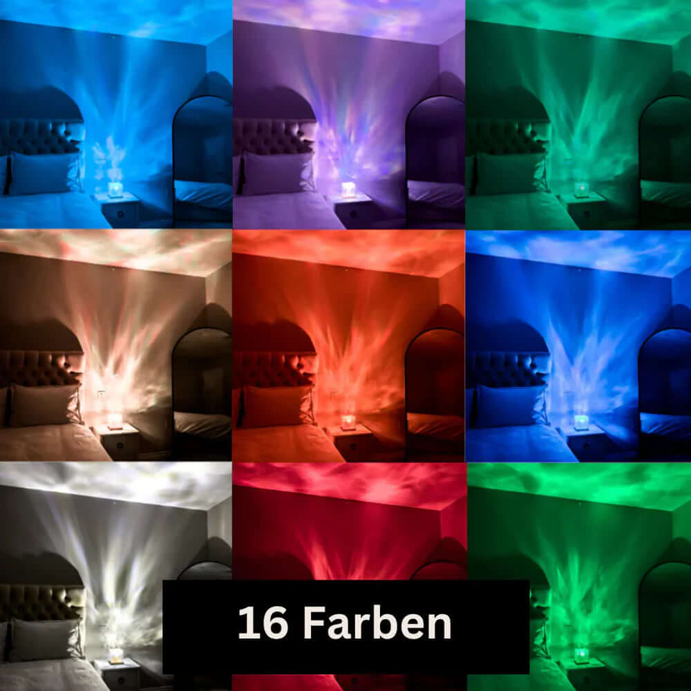 Lampe projecteur d'aurores boréales LED 16 couleurs