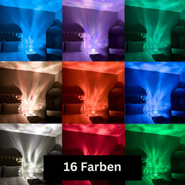 Lampe projecteur d'aurores boréales LED 16 couleurs