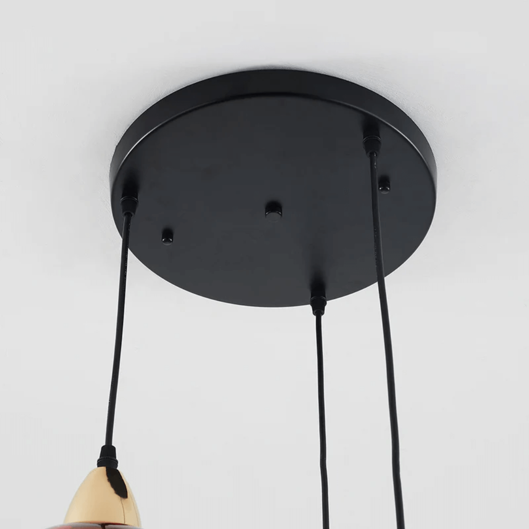 Moderne 3er Cluster Pendelleuchte Glas