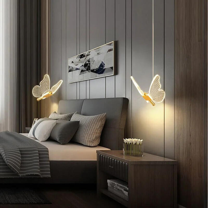 Lampe suspendue décorative en forme de papillon