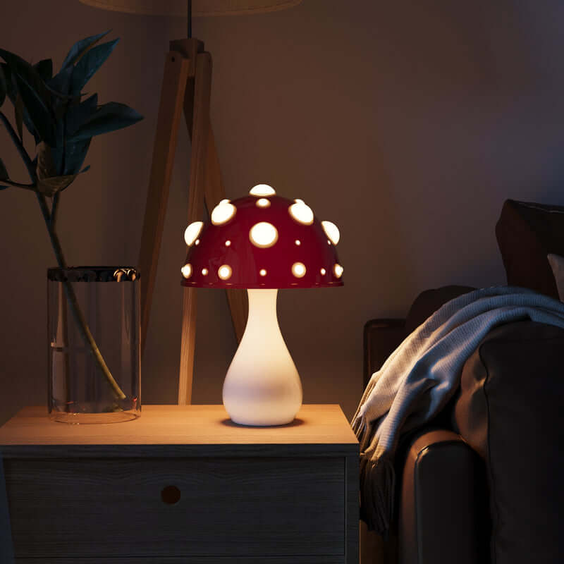 Lampe de table LED design champignon