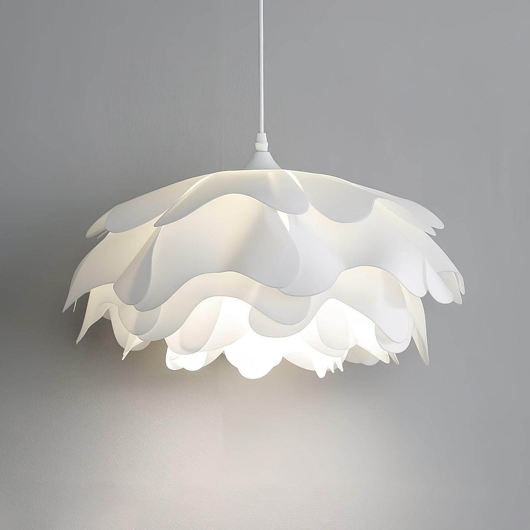 Suspension LED en forme de fleur blanche