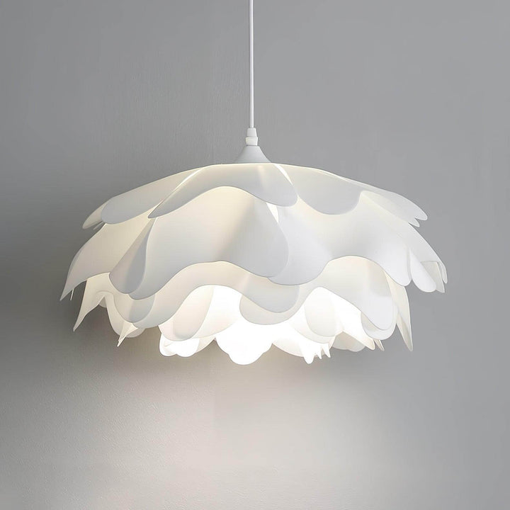 Suspension LED en forme de fleur blanche