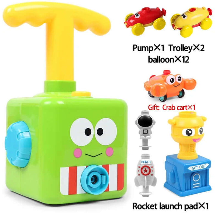 Voiture-fusée à ballon : jouet physique pour les enfants à partir de 3 ans