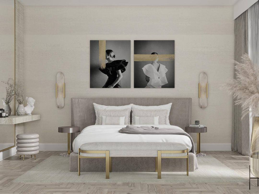 Langgestreckte Alabaster-Wandleuchte