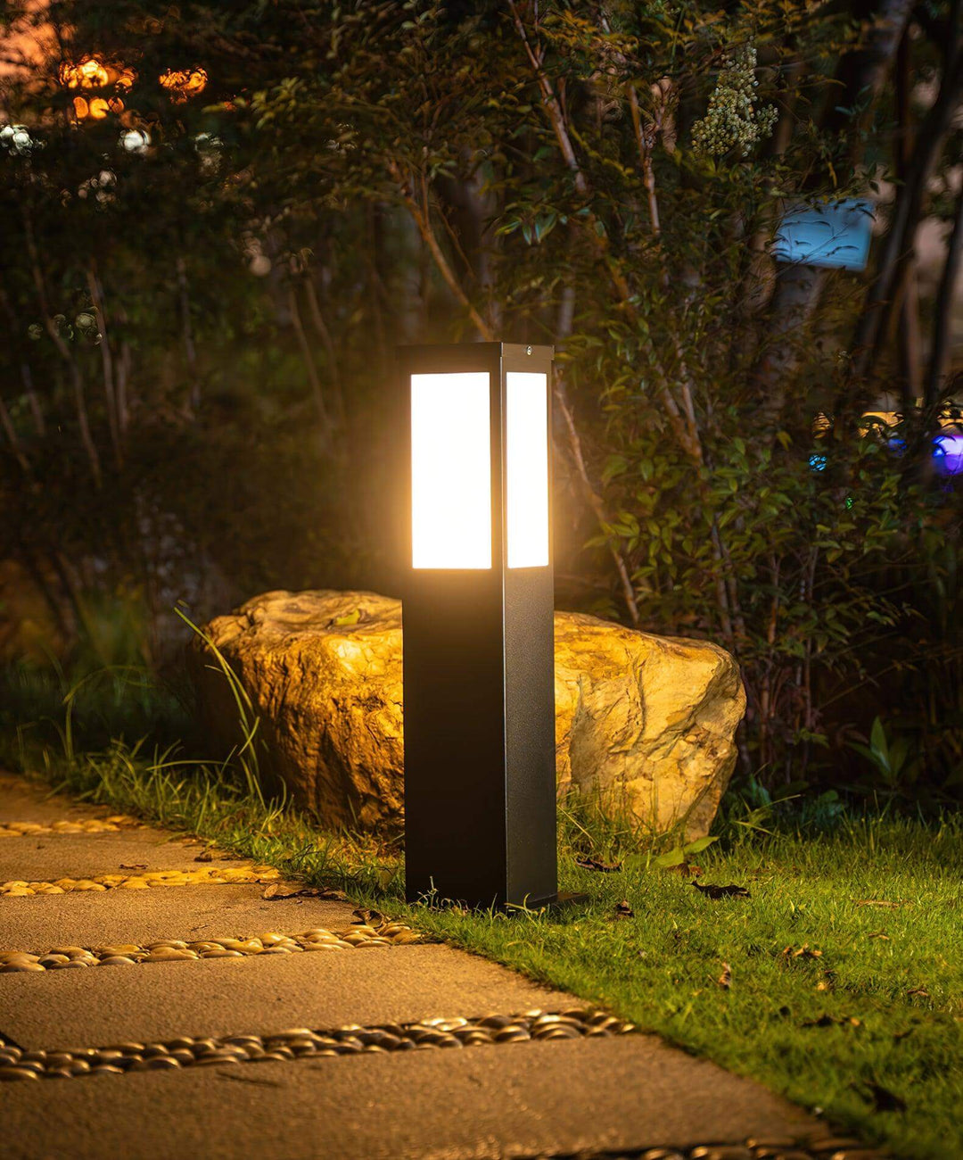 Moderne LED Pollerleuchte Außen Garten