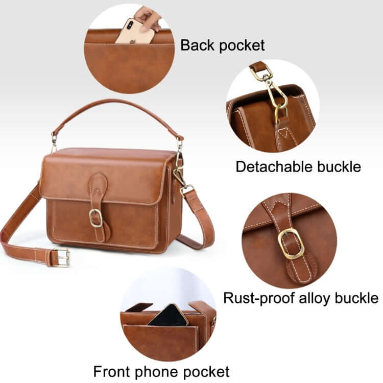 Retro Kunstleder Kameratasche