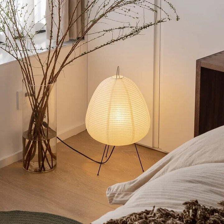 Lampe LED japonaise en papier de riz, lampadaire de salon