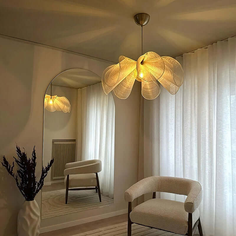 Lustre en tissu Japandi